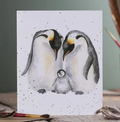 Wrendale Greeting Cards|'The Emperor's New Chick' Penguin Greeting Card