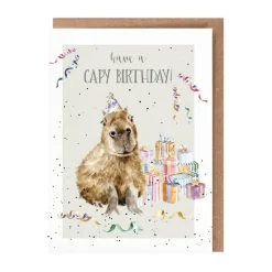 Wrendale Greeting Cards|'The Happy-Bara' Capybara Birthday Card