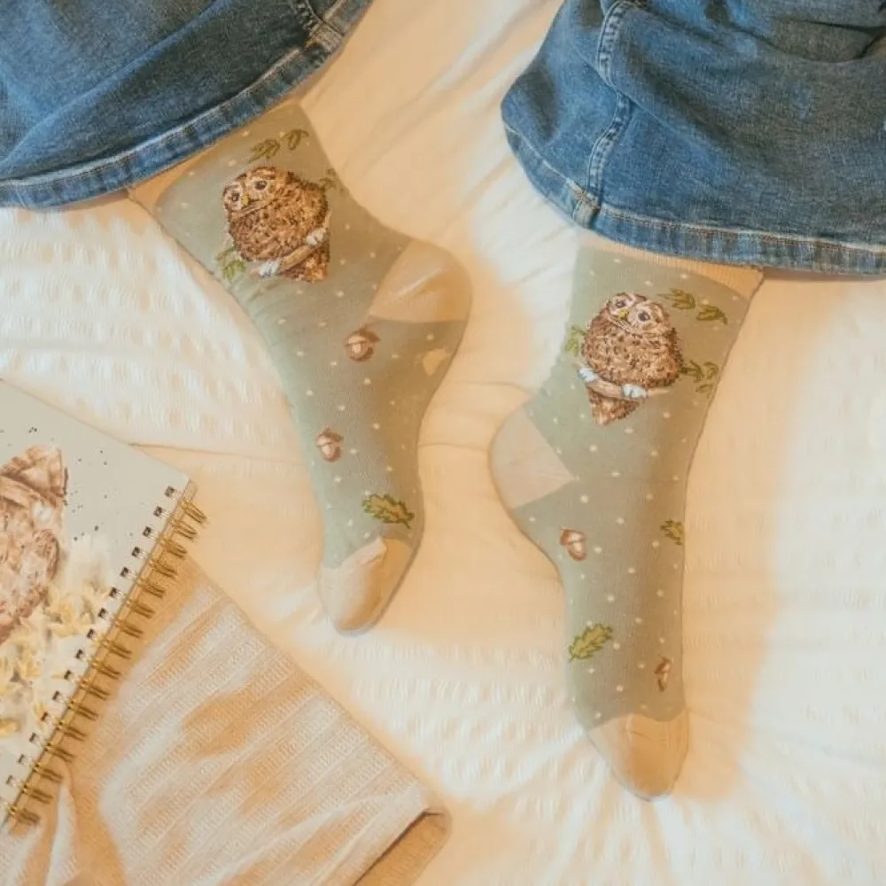 Wrendale Socks|'Treetops' Owl Women's Socks