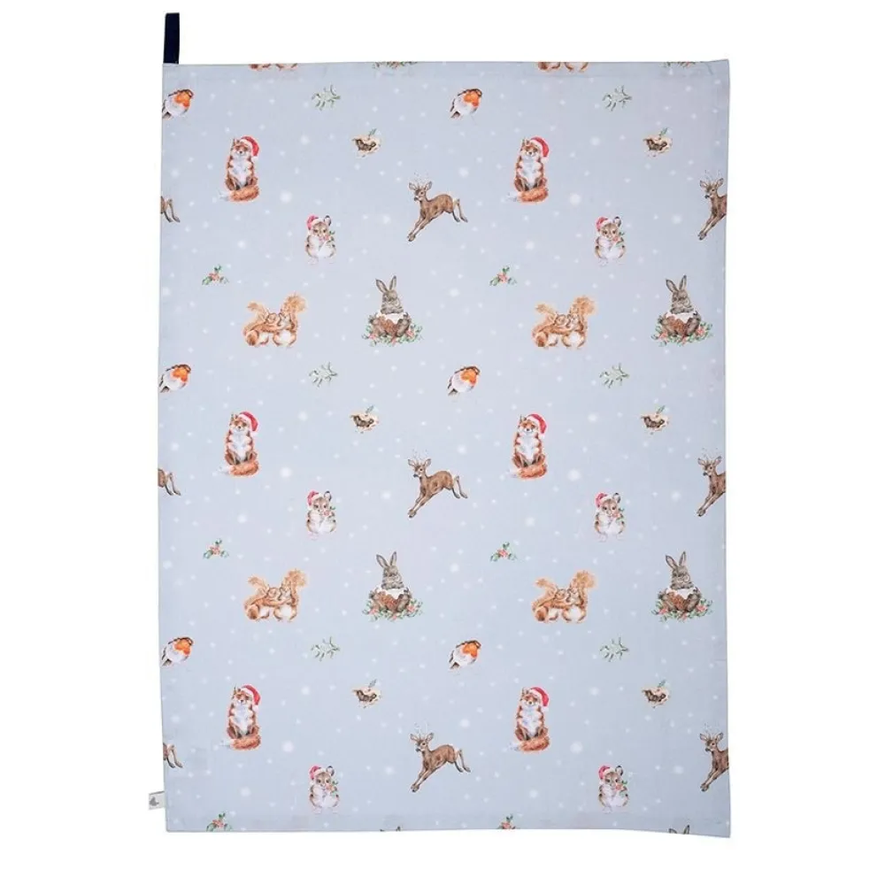 Wrendale Tea Towels|'Winter Woodland' Woodland Animal Dish Towel
