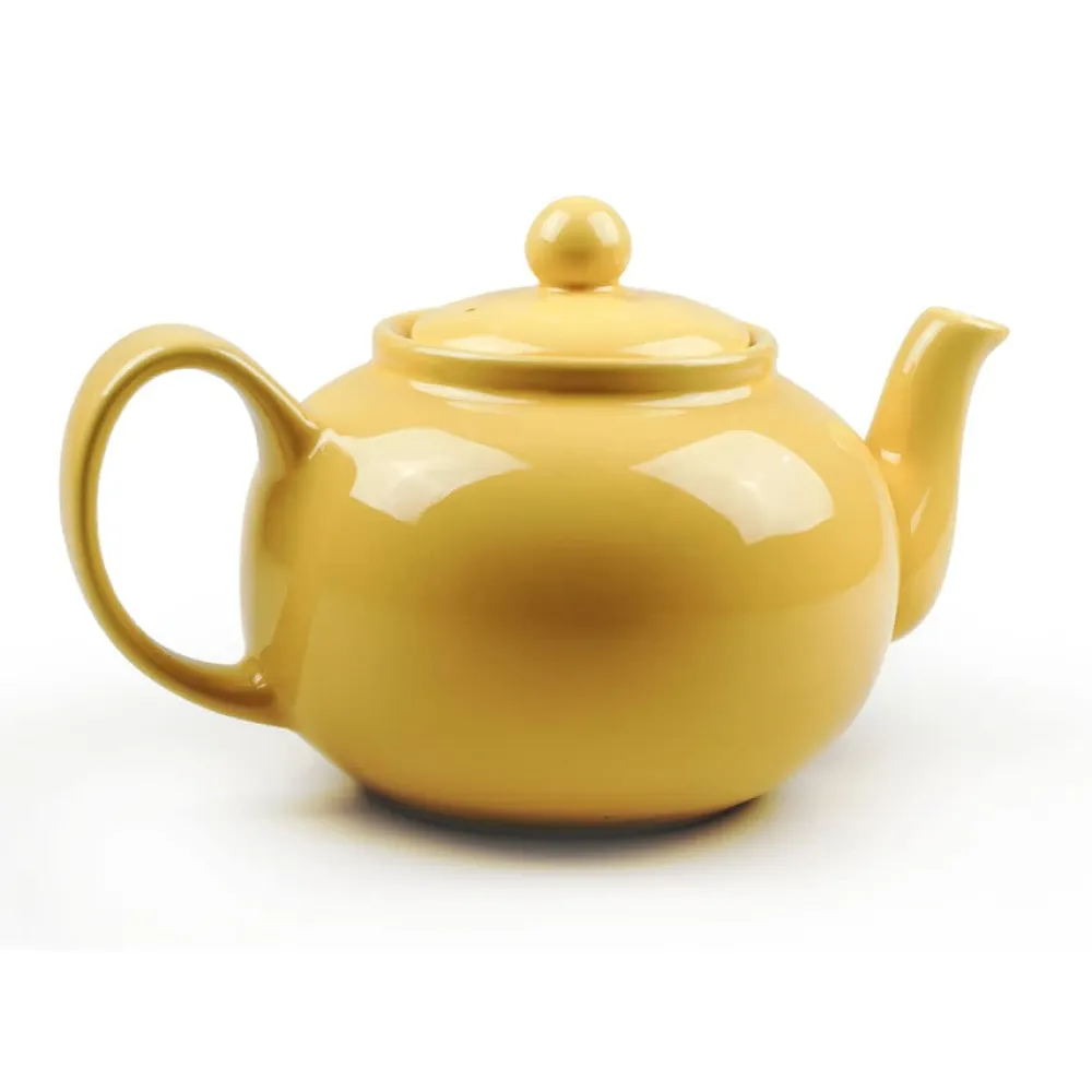 Teapots|Yellow Stoneware Teapot